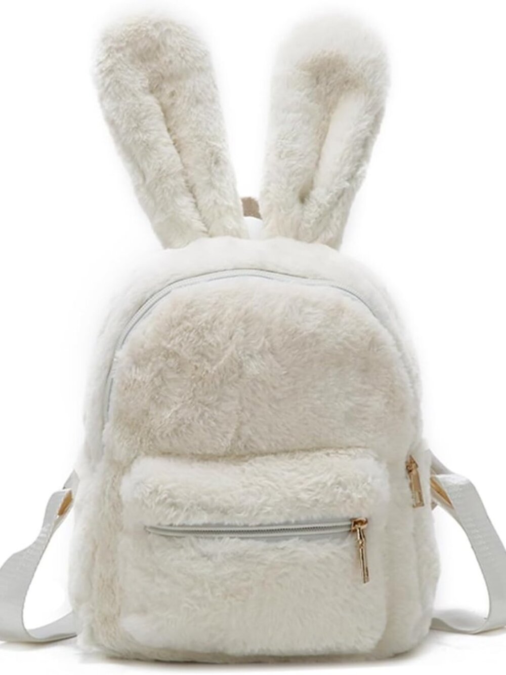 Adorable Fluffy Bunny Backpack with Rabbit Ears | Cute Women's Shoulder Bag